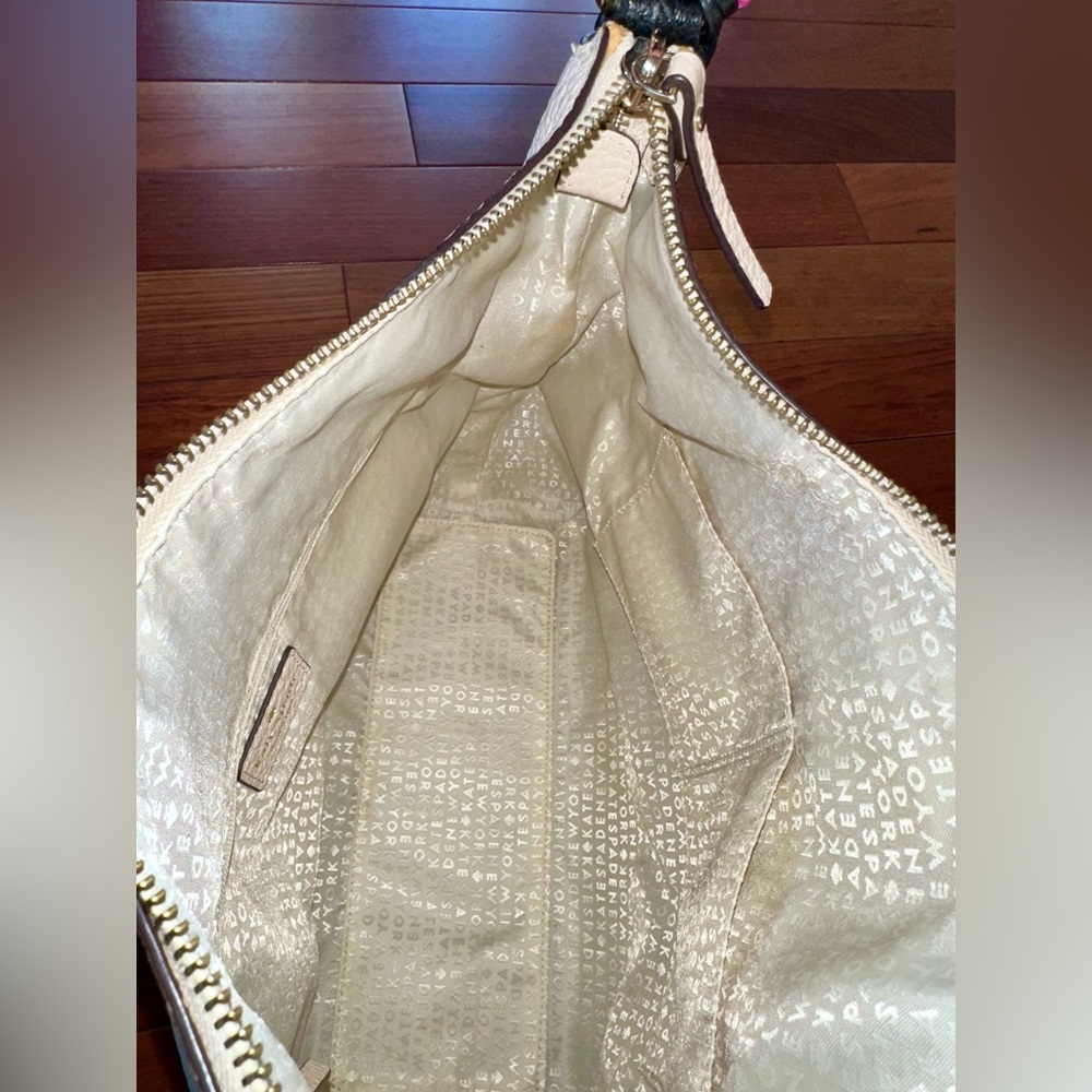 LOW START Kate Spade Two-Tone Pebbled Leather Hobo Bag. Great condition! - Picture 11 of 15